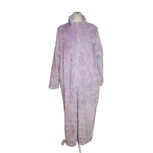 Drapers And Damons Full Zipper Pull Robe SIZE 1X Pockets 50" Long Lavender